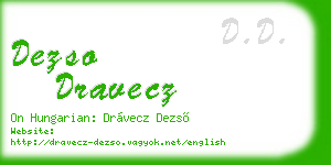 dezso dravecz business card